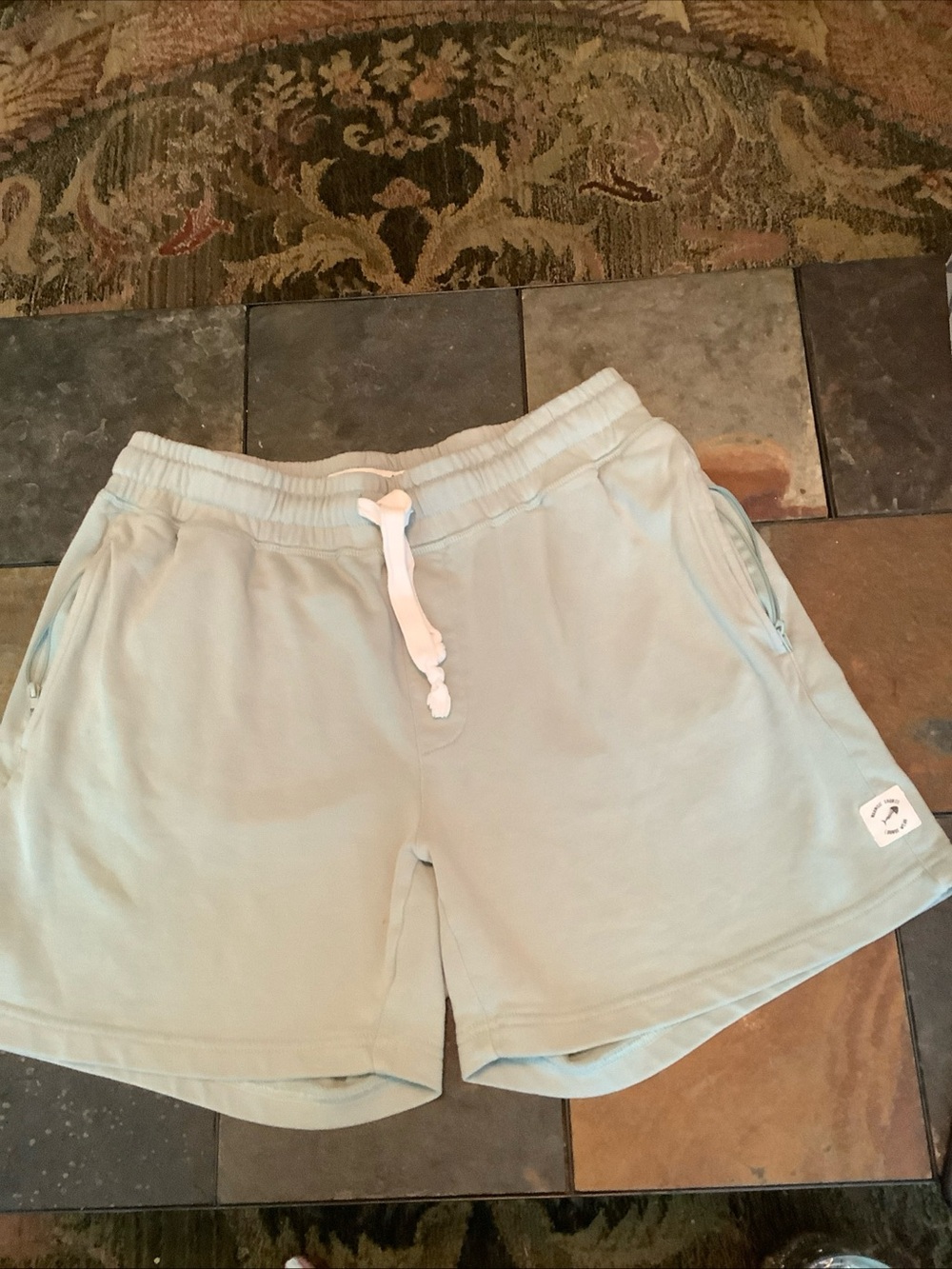 Maamgic Men’s Athletic Drawstring Shorts in Light Sage Size XL